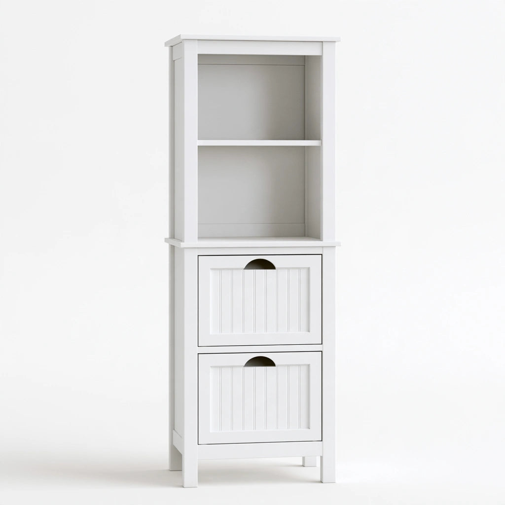 Meuble de rangement en bois, coloris blanc