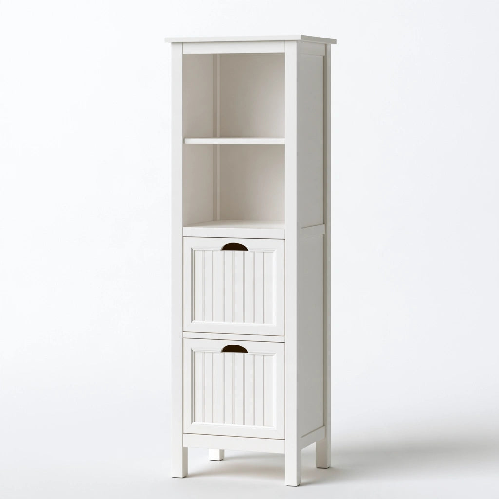 Meuble de rangement en bois, coloris blanc