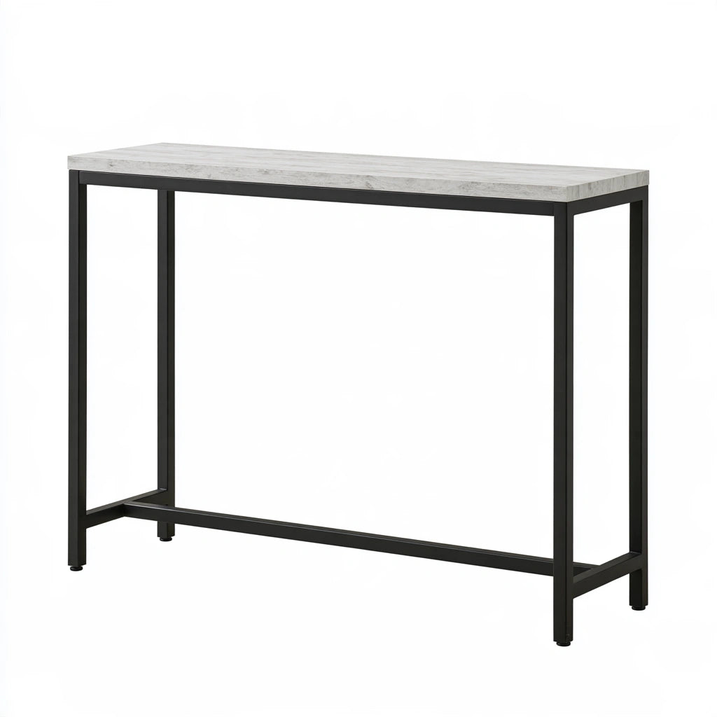 Console d'entrée aux lignes épurées, coloris gris