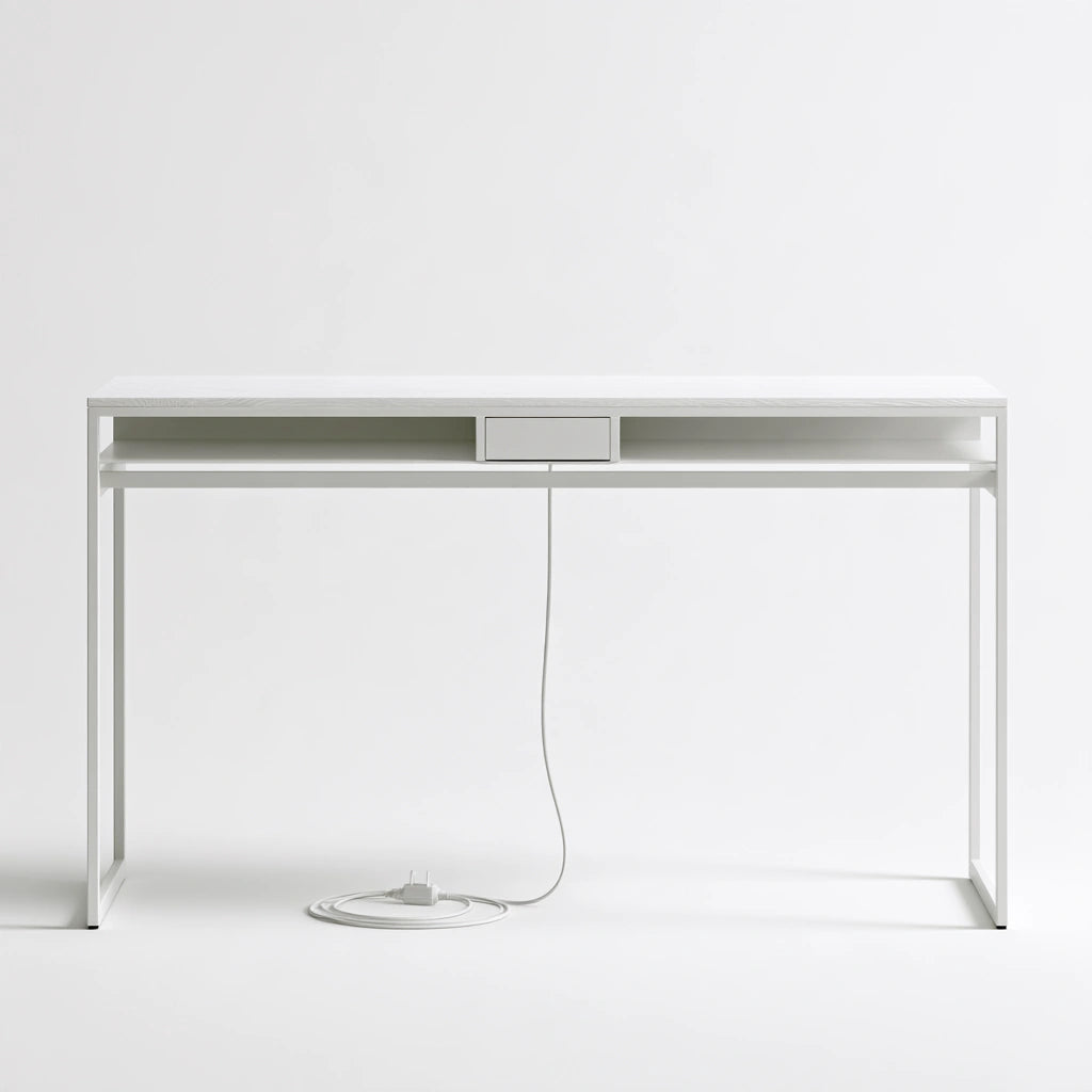 Console d'entrée aux lignes épurées, coloris blanc