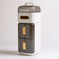 Meuble de rangement en plastique avec rangement, coloris blanc