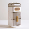 Meuble de rangement en plastique avec rangement, coloris blanc