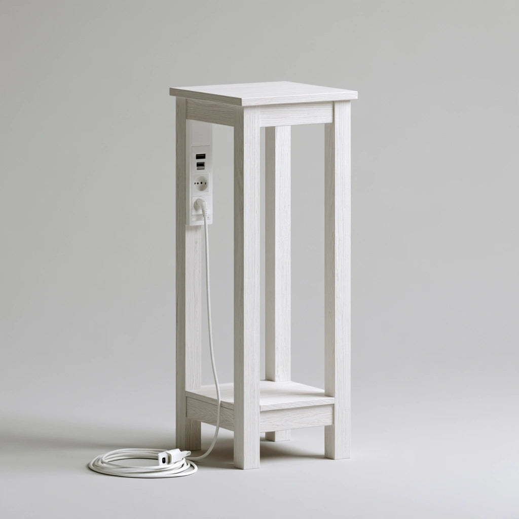 Table d'appoint en bois, coloris blanc