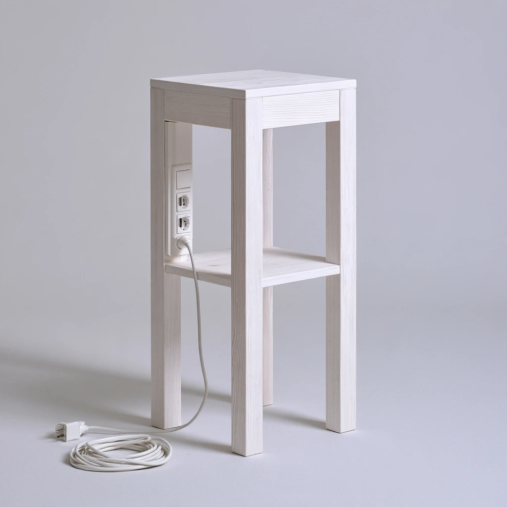 Table d'appoint en bois, coloris blanc